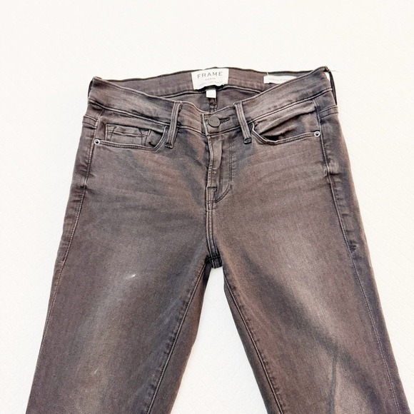 Frame Le Skinny De Jeanne Black Skinny Denim Jeans Size 26 - Picture 6 of 9